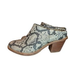 Poppy Barley Size 6 Crocodile Leather Mules NWOT